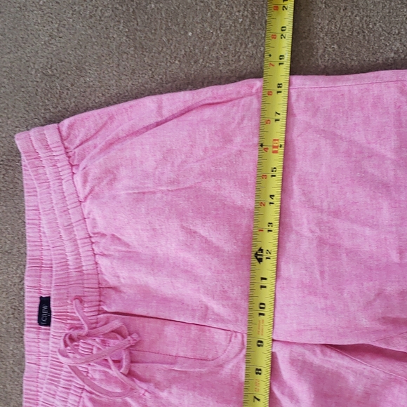 NWT J. Crew Pink Linen Cotton Drawstring Pant - Picture 5 of 9